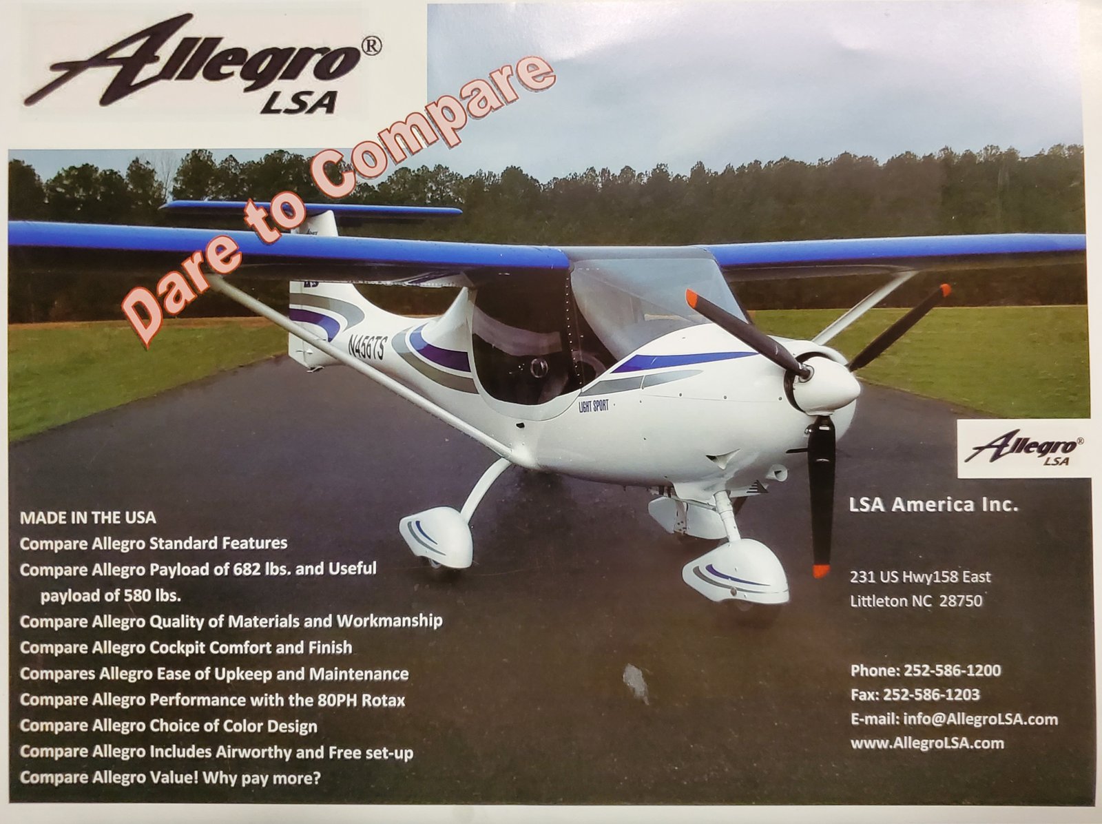 Allegro LSA advertising — front