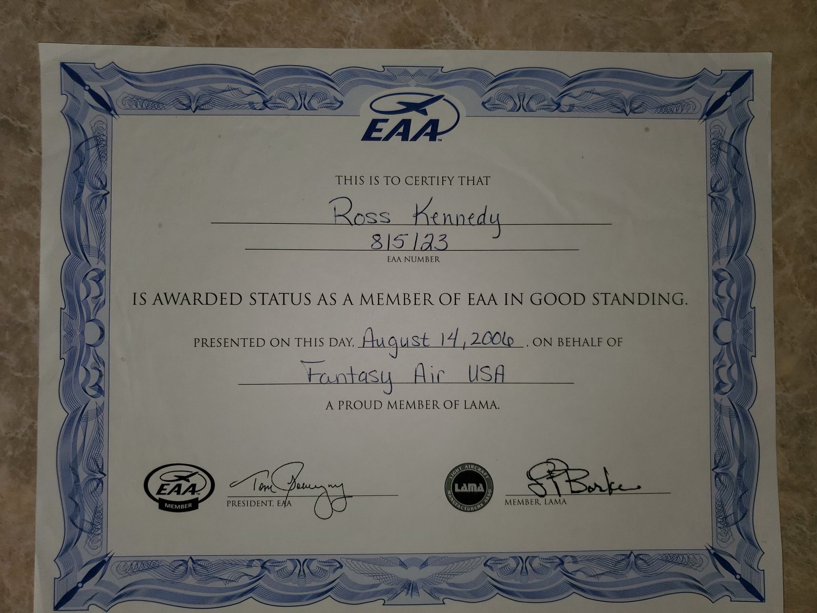 Experimental Aircraft Association membership