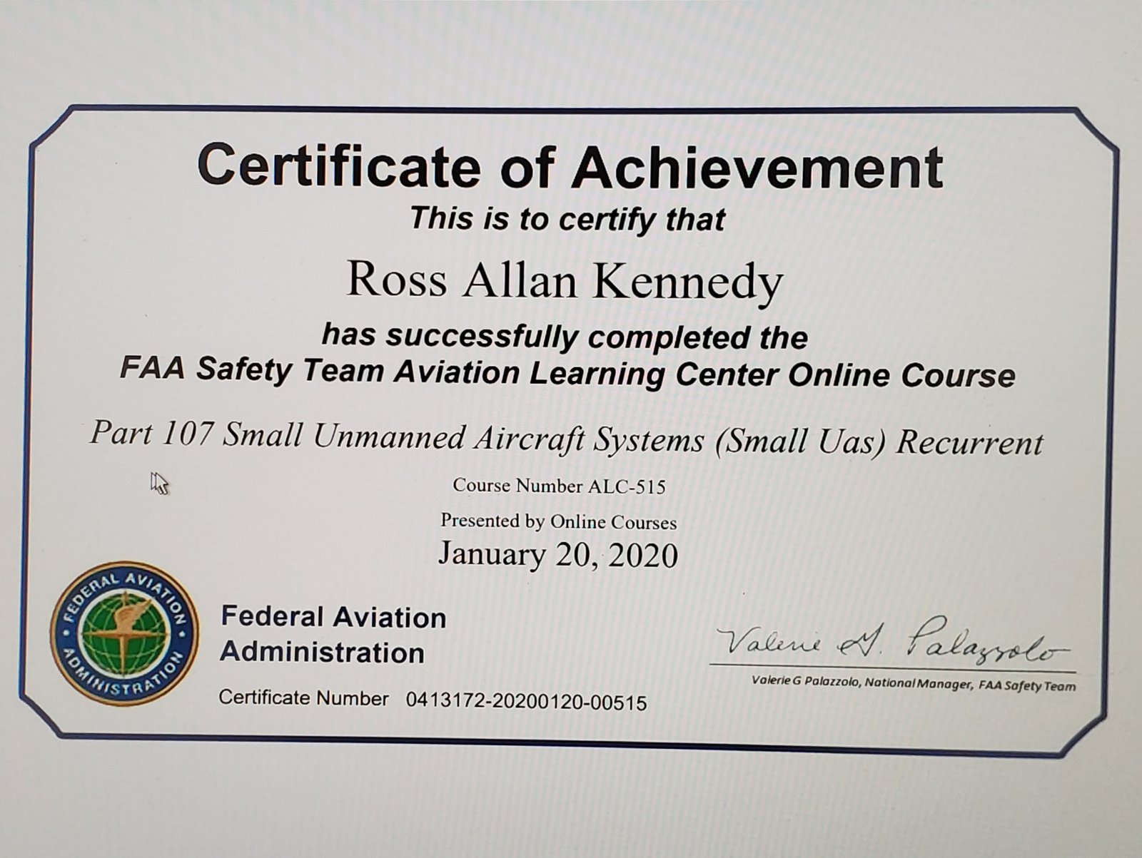 FAA Safety Team recognition