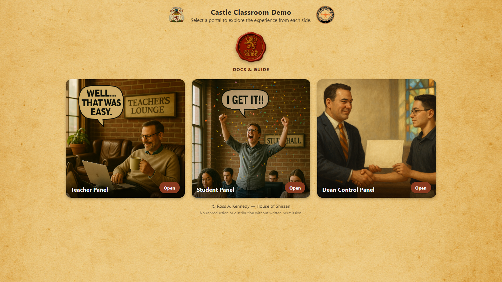 Castle Classroom Demo Portal