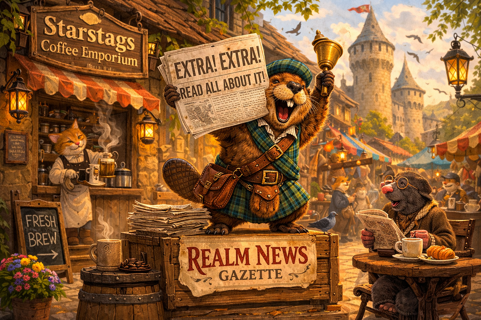 The Beaver Signalman announcing Realm News